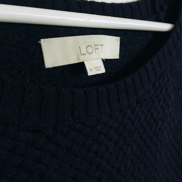 Loft Navy Blue Knit Sweater - Picture 3 of 3